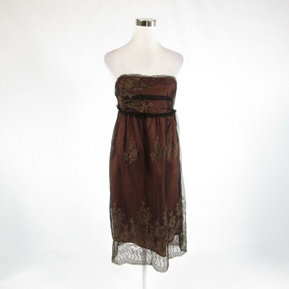 Brown WESTON WEAR empire waist dress M - Picture 1 of 8